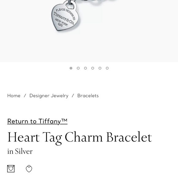 TIFFANY Heart Tag Charm bracelet - Picture 2 of 2